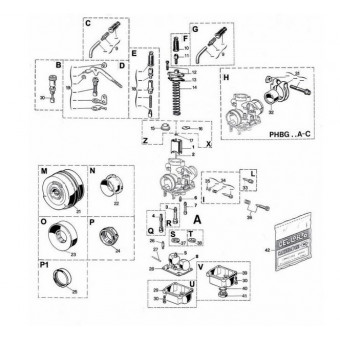 Dell Orto Carburateur Dell Orto PHBG BS 19mm