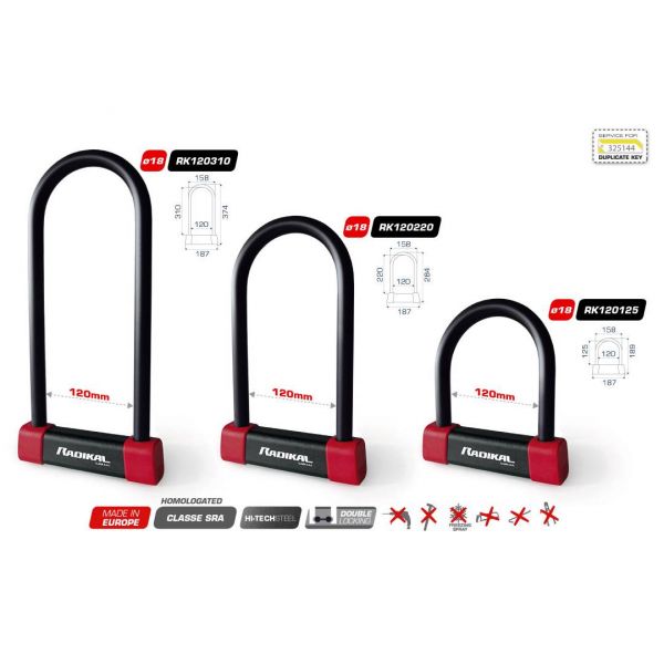 Antivols U Radikal Antivol U RK120 SRA Antivols U Radikal Antivol U RK120 SRA