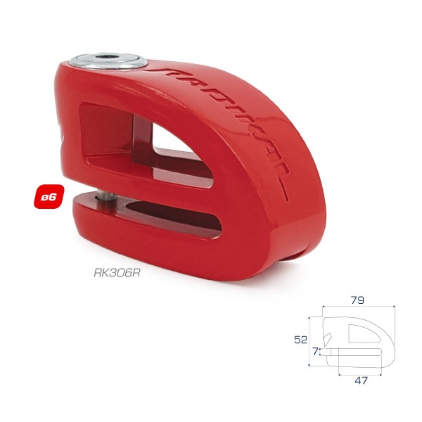 Bloc-disques Radikal Bloque disque rouge RK306R Bloc-disques Radikal Bloque disque rouge RK306R