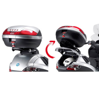 Kit de fixation Top Case Givi Support + platine Monokey SR134 Piaggio MP3 (06-14) Kit de fixation Top Case Givi Support + platine Monokey SR134 Piaggio MP3 (06-14)