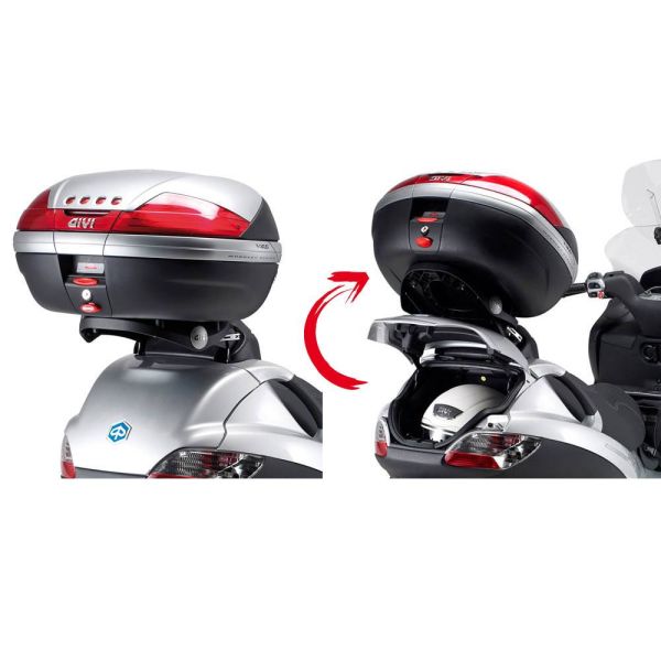 Kit de fixation Top Case Givi Support + platine Monokey SR134 Piaggio MP3 (06-14) Kit de fixation Top Case Givi Support + platine Monokey SR134 Piaggio MP3 (06-14)