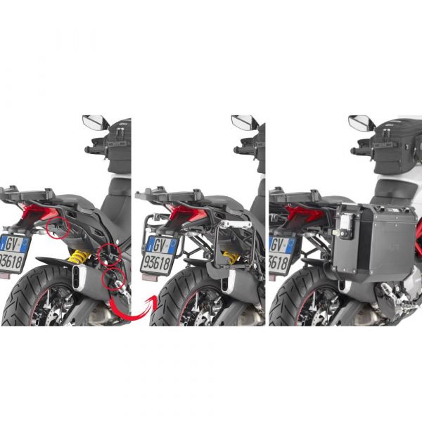 Kits de fixation valise Givi Support Valise Trekker Outback PLOR7412CAM Ducati Multistrada 1260 EN