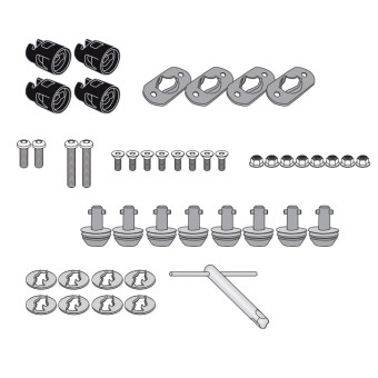 Kits de fixation valise Givi KIT 08RKIT Fixation support valises démontables rapides Kits de fixation valise Givi KIT 08RKIT Fixation support valises démontables rapides