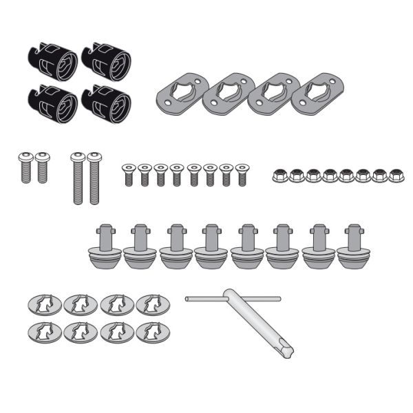 Kits de fixation valise Givi KIT 08RKIT Fixation support valises dmontables rapides