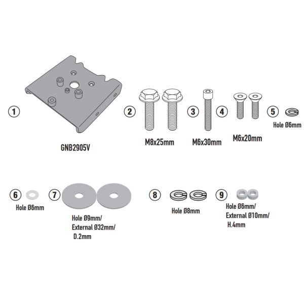 Kits de fixation valise Givi Kit Specifique 6421KIT Triumph Tiger Sport 660 (22-24) Kits de fixation valise Givi Kit Specifique 6421KIT Triumph Tiger Sport 660 (22-24)