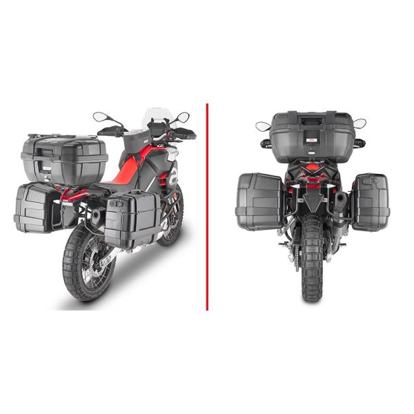 Kits de fixation valise Givi Support valises monokey PLO6710MK Aprilia Tuareg 660 (21-23) Kits de fixation valise Givi Support valises monokey PLO6710MK Aprilia Tuareg 660 (21-23)