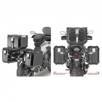 Kits de fixation valise Givi Support valises Trekker Outback PLO1171CAM Honda CB500X/NX500 (19-24) Kits de fixation valise Givi Support valises Trekker Outback PLO1171CAM Honda CB500X/NX500 (19-24)