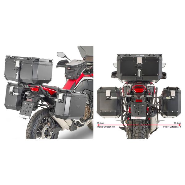 Kits de fixation valise Givi Support valises Trekker Outback PLO1179CAM Honda CRF1100L Africa Twin 20