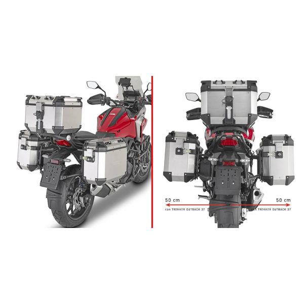 Kits de fixation valise Givi Support valises Trekker Outback PLO1192CAM Honda NC750X (21-24)
