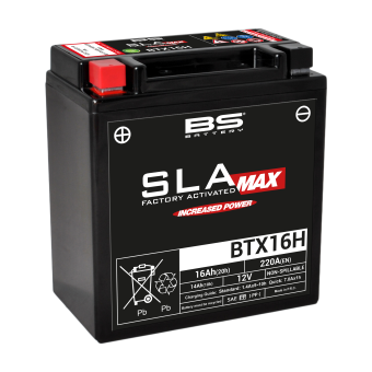 Batterie Moto BS Battery BS Battery BTX16H SLA-MAX Batterie Moto BS Battery BS Battery BTX16H SLA-MAX