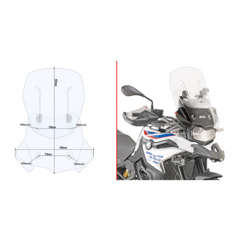 Bulle Givi Bulle AF5127 Modulable Airflow BMW F750GS/F850GS (18-21) Bulle Givi Bulle AF5127 Modulable Airflow BMW F750GS/F850GS (18-21)