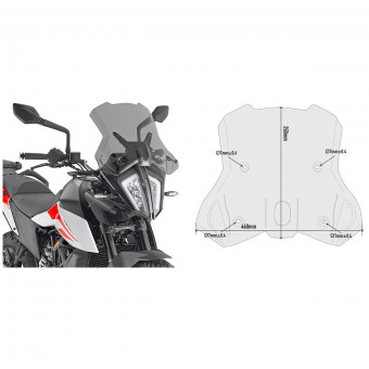Pare-brise Givi Pare-brise 7710D Fum KTM 390 Adventure (20)