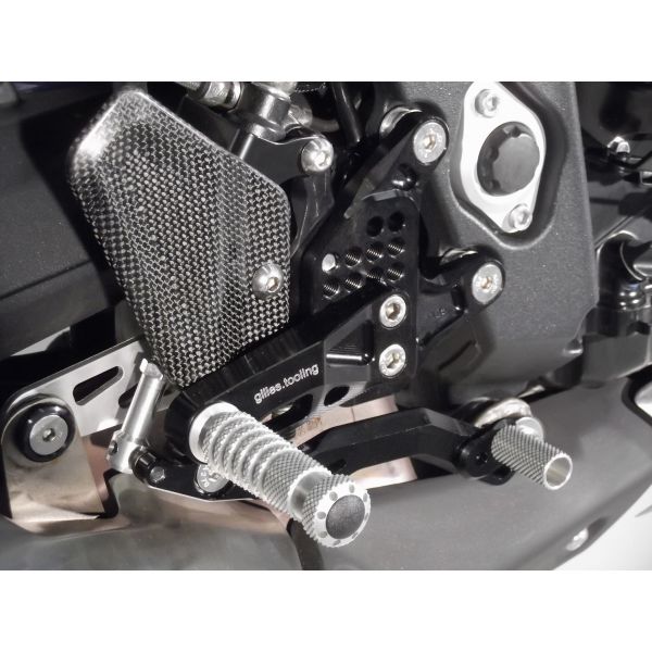 AVDB-Moto Platines Commandes Reculées Triumph Daytona/Street Triple 675 - Noir Et Options Coloris
