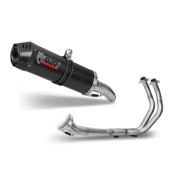 Ligne complte Mivv Oval Inox/Carbone Yamaha MT-07 (14-21)
