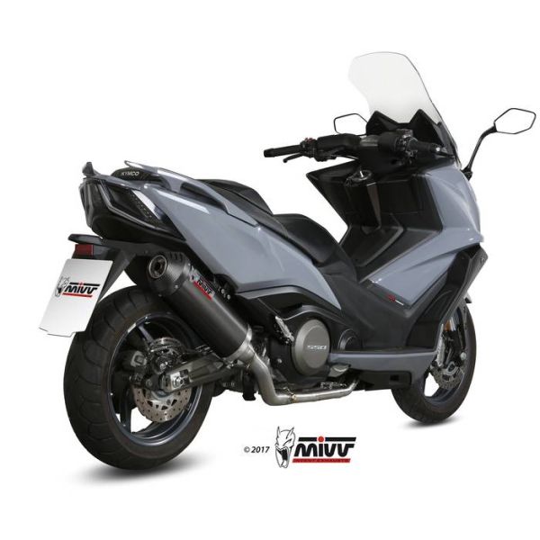 Ligne complète Mivv Oval Inox Noir/Carbone Kymco AK-550 (17-20) Ligne complète Mivv Oval Inox Noir/Carbone Kymco AK-550 (17-20)