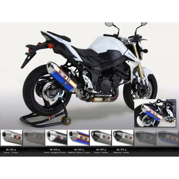Silencieux Yoshimura R-77J Inox/Carbone Suzuki GSR750 (11-16)
