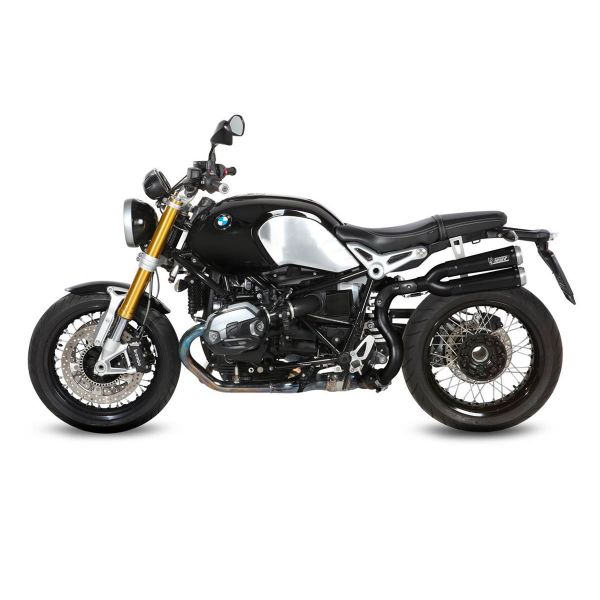 Silencieux Mivv Double X-Cone Plus Inox Noir BMW R nineT (14-21)