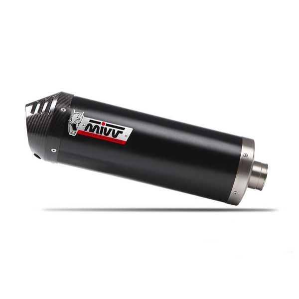 Silencieux Mivv Oval Acier Noir/Carbone Kymco AK550 (17-20)