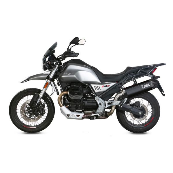 Silencieux Mivv Speed Edge Inox Noir/Carbone Moto Guzzi V85TT (19-21)