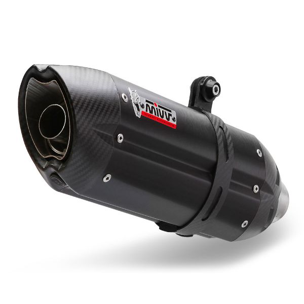 Silencieux Mivv Suono Inox Noir/Carbone Kawasaki Z300 (15-16)