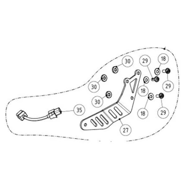 Support d'chappement Akrapovic Support d'chappement P-HF1624 Tracer 9 / 9 GT / 9 GT+ (21-24)