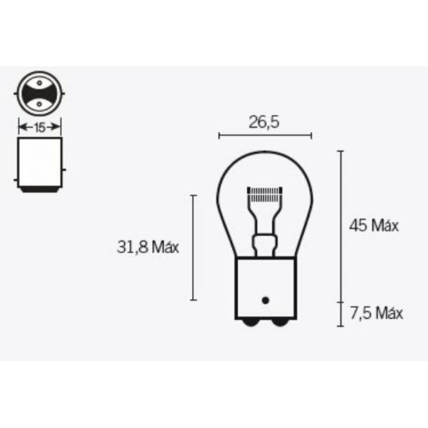 Ampoules Tecnium Ampoule P21 6V/21/5W culot BAY15d