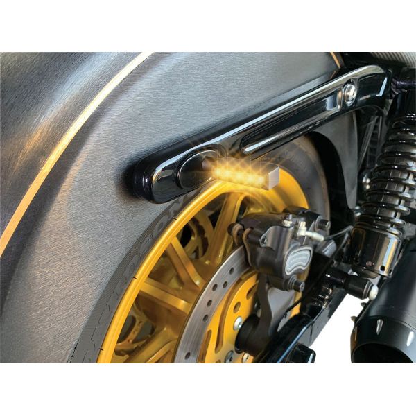 Clignotants moto & scooter Heinz Bikes Blokk Line Led + feu Harley Davidson (96-21)