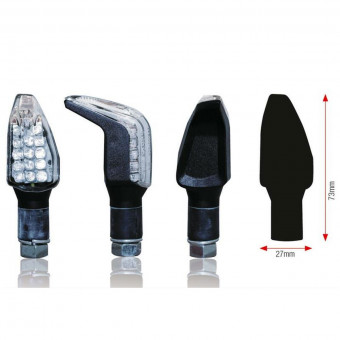 Clignotants moto & scooter Bihr Boomerang LED Noir Clignotants moto & scooter Bihr Boomerang LED Noir