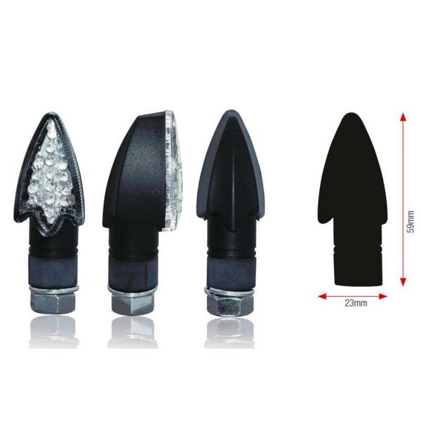 Clignotants moto & scooter Bihr Darts LED Noir