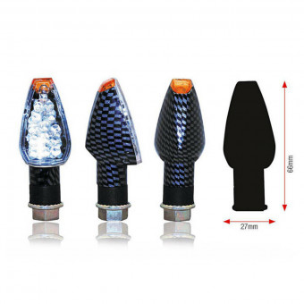 Clignotants moto & scooter Bihr Design LED carbone Clignotants moto & scooter Bihr Design LED carbone