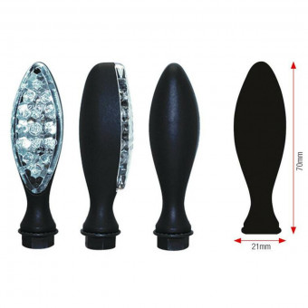Clignotants moto & scooter Bihr Elipse LED mtal Noir