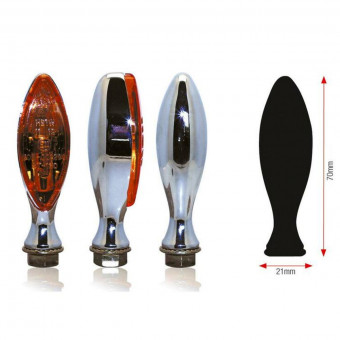Clignotants moto & scooter Bihr Elise métal chrome Clignotants moto & scooter Bihr Elise métal chrome