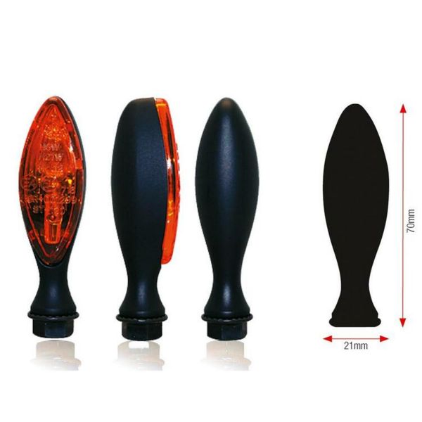Clignotants moto & scooter Bihr Elise mtal Noir
