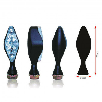 Clignotants moto & scooter Bihr Losange LED Noir Clignotants moto & scooter Bihr Losange LED Noir