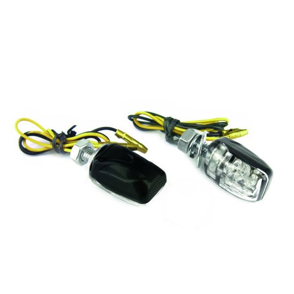 Clignotants moto & scooter Bihr Micro 6 LED Carbone