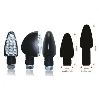 Clignotants moto & scooter Bihr Triangle LED Noir Clignotants moto & scooter Bihr Triangle LED Noir