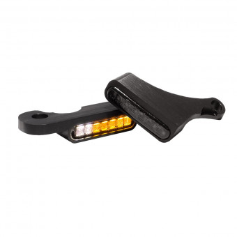 Clignotants moto LED Noir Heinz Bikes fixation guidon pour HD SOFTAIL -  IXTEM MOTO