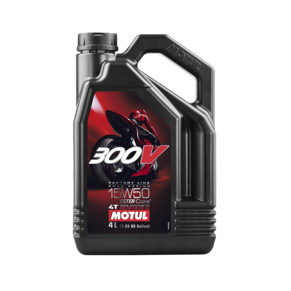 Huile moteur Motul 300V Factory Line Road Racing 15W50 4L Huile moteur Motul 300V Factory Line Road Racing 15W50 4L