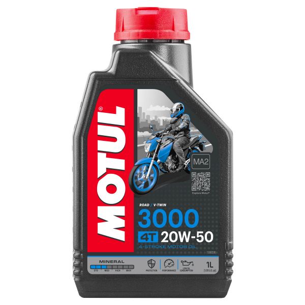 Huile moteur Motul 3000 20W50 4T 1L Huile moteur Motul 3000 20W50 4T 1L