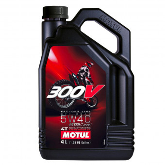 Huile moteur Motul 300V Factory Line Off Road 5W40 4L Huile moteur Motul 300V Factory Line Off Road 5W40 4L