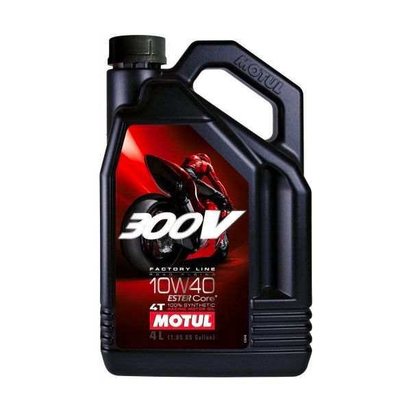 Huile moteur Motul 300V Factory Line Road Racing 10W40 4L Huile moteur Motul 300V Factory Line Road Racing 10W40 4L