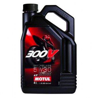 Huile moteur Motul 300V Factory Line Road Racing 5W30 4L Huile moteur Motul 300V Factory Line Road Racing 5W30 4L