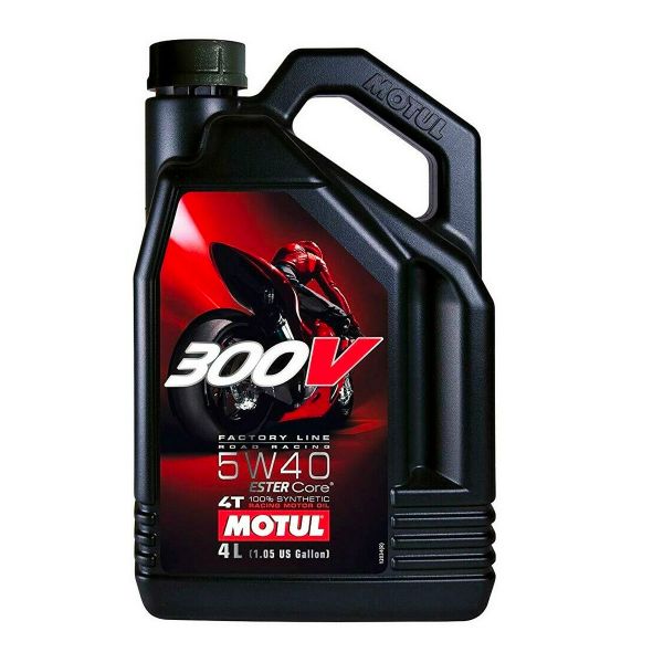 Huile moteur Motul 300V Factory Line Road Racing 5W40 4L Huile moteur Motul 300V Factory Line Road Racing 5W40 4L