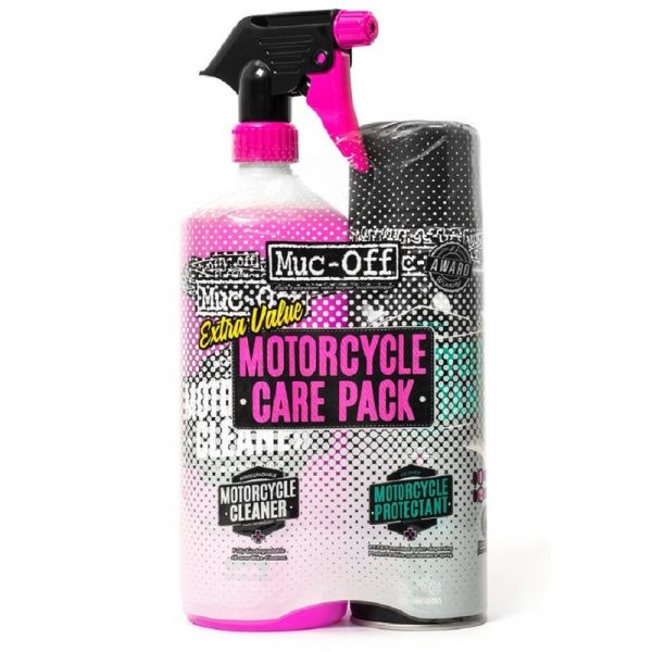 Produits d'entretien Muc-off Kit d'entretien moto nettoyant + protecteur