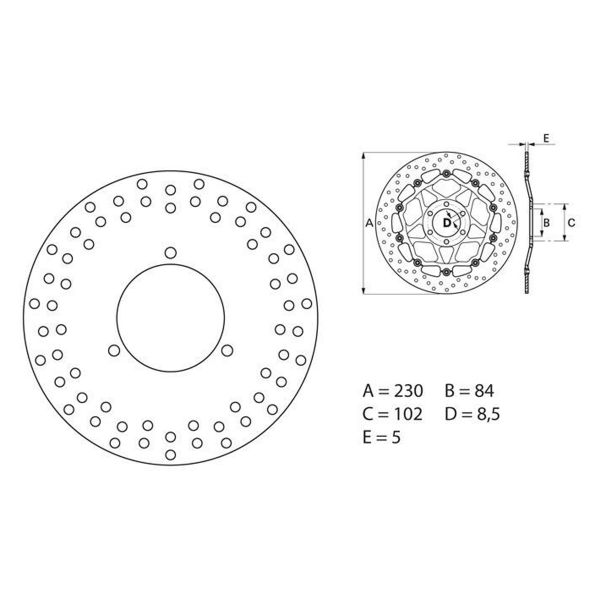 Disque de frein Brembo Brembo Serie Oro Origine 68B40762
