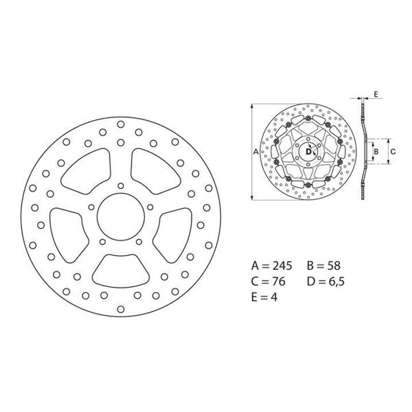Disque de frein Brembo Brembo Serie Oro Origine 68B407A9