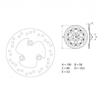 Disque de frein Brembo Brembo Serie Oro Rond Fixe 68B40716 Disque de frein Brembo Brembo Serie Oro Rond Fixe 68B40716