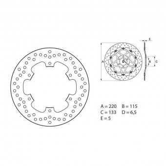Disque de frein Brembo Brembo Serie Oro Rond Fixe 68B40756 Disque de frein Brembo Brembo Serie Oro Rond Fixe 68B40756