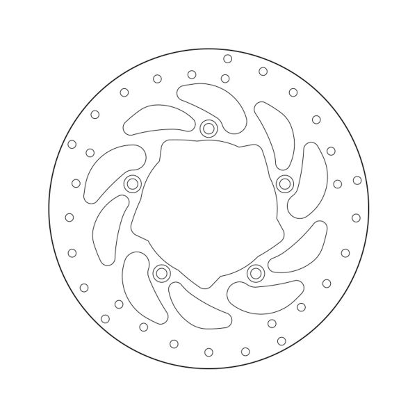 Disque de frein Brembo Brembo Serie Oro Rond Fixe 68B407P9