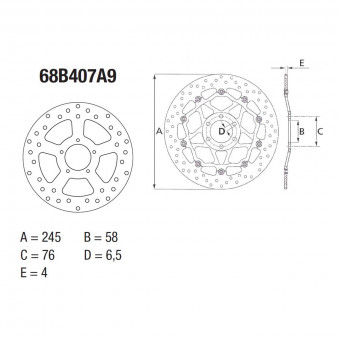 Disque de frein Brembo Brembo Serie Oro Rond Flottant 78B408A9 Disque de frein Brembo Brembo Serie Oro Rond Flottant 78B408A9